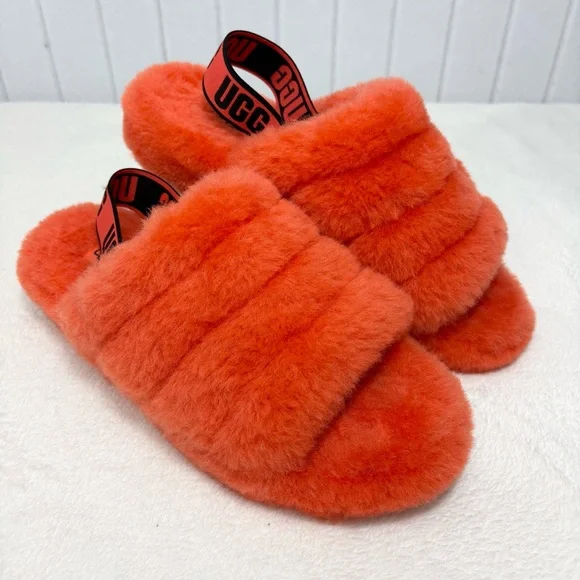 UGG Womens Fluff Yeah Slides Cali College Slippers Sandal Shoe 1095119Size 10